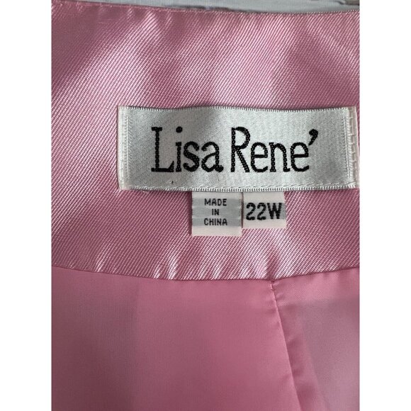 Satin Jacket 22W Pink Barbie Evening Fancy Ruffle Collar Crystal Sequins Closure - Picture 13 of 15